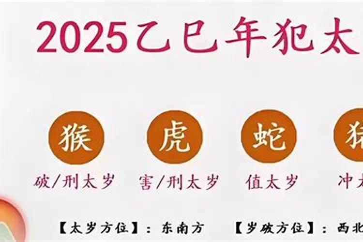 2025年犯太岁的几个属相