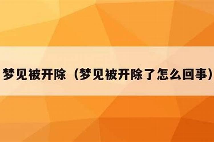 梦见领导想要开除我的预兆