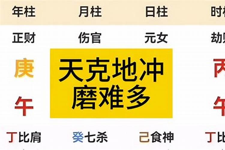 八字中大运与流年天克地冲为何会致命主婚姻不顺惹凶灾