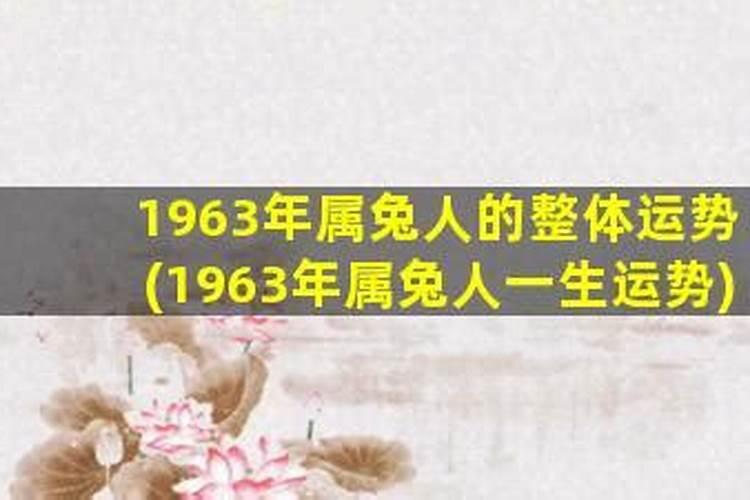 1963年属兔男晚年命运如何婚姻幸福健康微恙