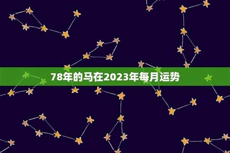 78年女马每个月运气如何