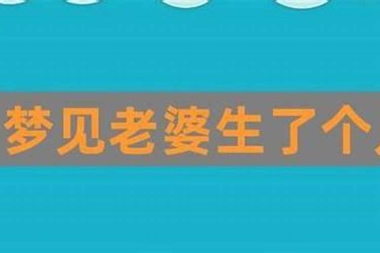 梦见自己老婆生个儿子的预兆