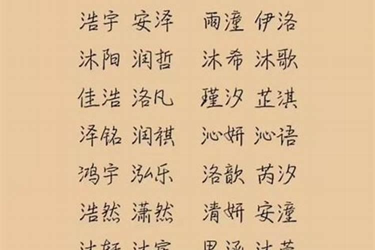 五行缺水取名最旺男孩名字