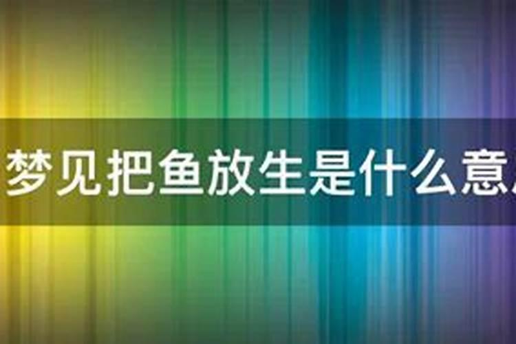 梦见钓鱼又把鱼放了