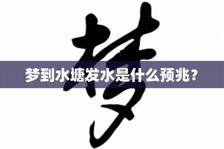 梦见大坝决堤发大水有什么征兆