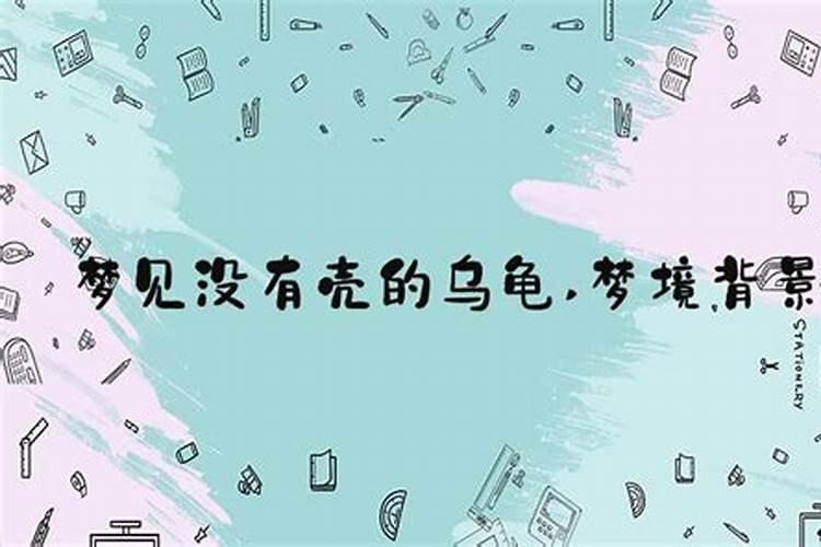 梦见无壳乌龟的预兆