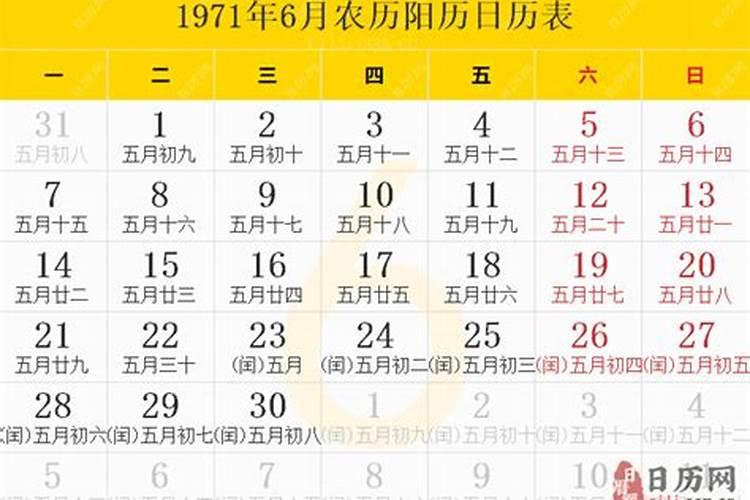 1971年农历6月7日女出生的人是什么命