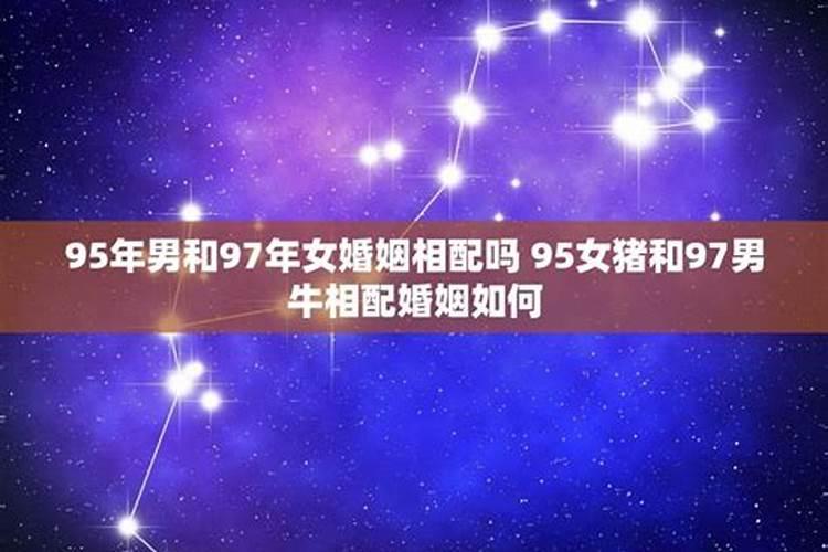 97年水命配什么更好,1997年男牛和1995年女猪婚配