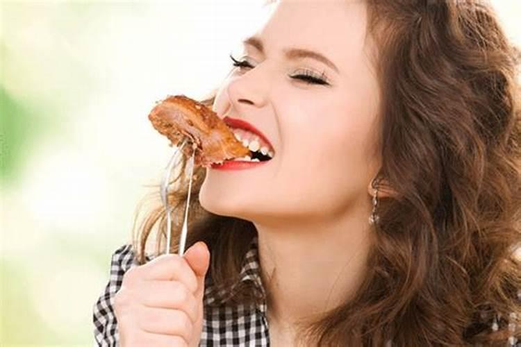 梦见自己吃大块肉是什么预兆