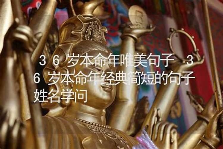 36岁本命年唯美句子