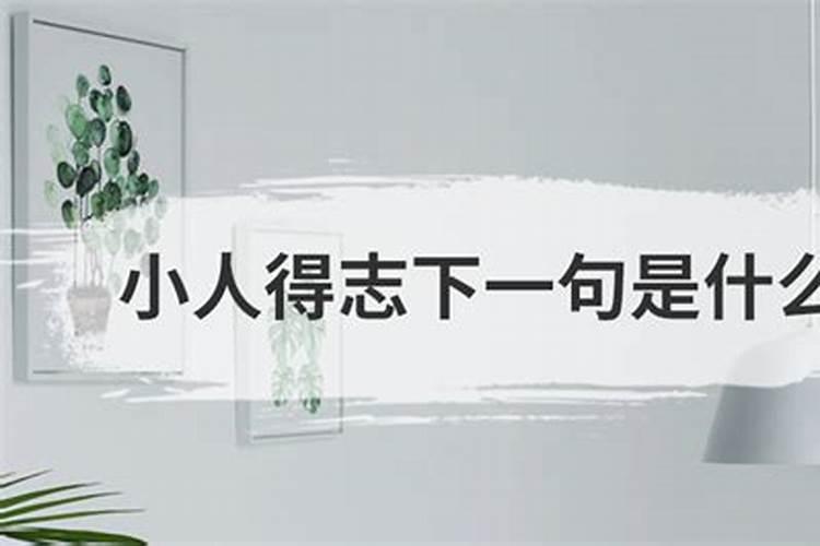 “小人得志”的意思是什么？