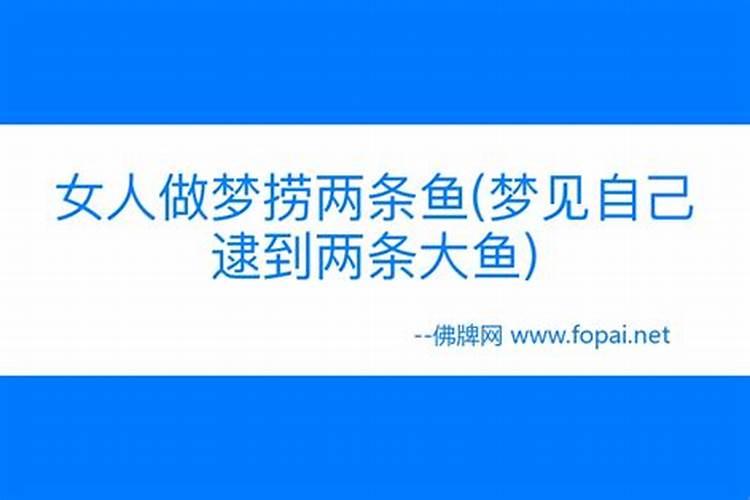 梦见抓了几条大鱼的预兆
