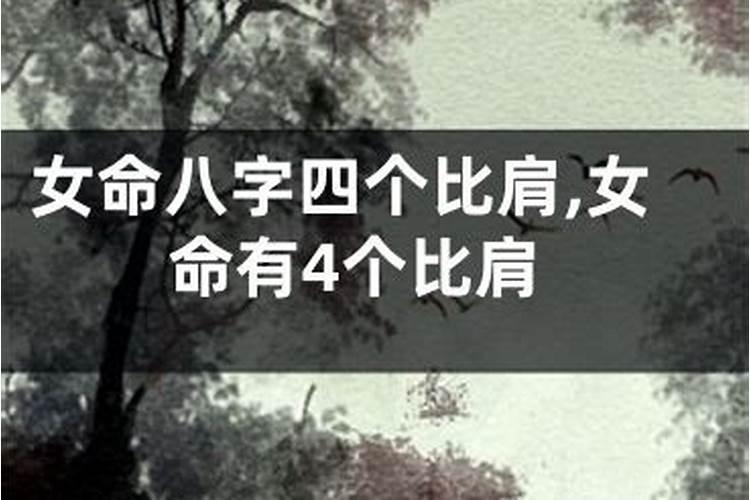 女命八字中比肩很多 八字3个比肩