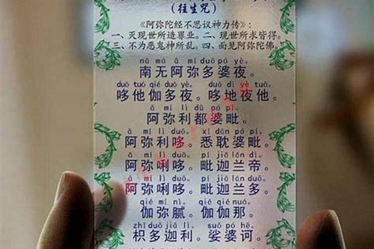 往生咒是给过世的人念的吗