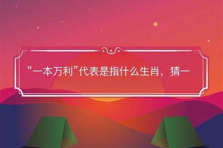 一本万利打一生肖