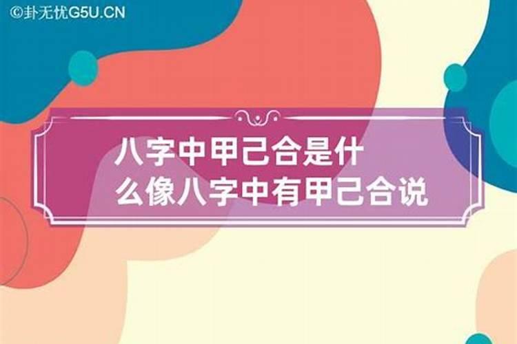 甲己合最好在哪柱