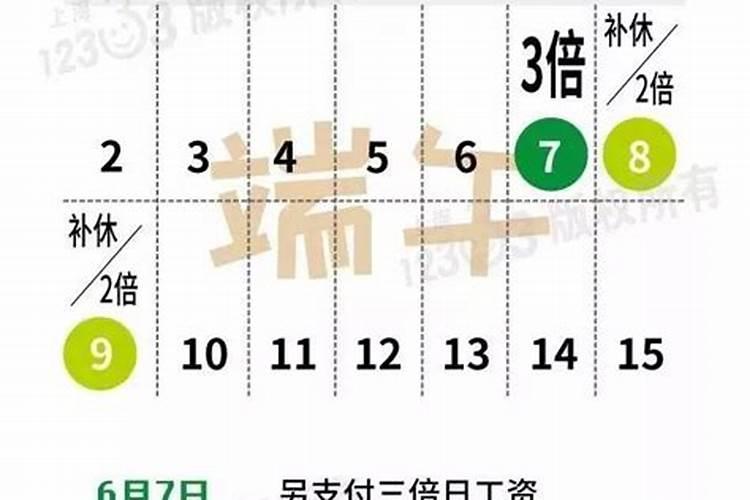 端午节工资几天三倍