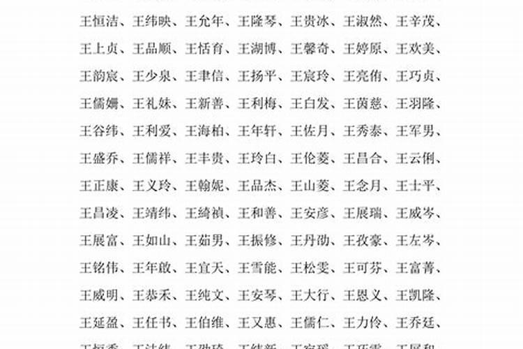 王姓简单顺口的男孩名字