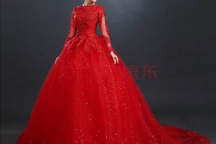 梦见自己穿红色礼服结婚的预兆