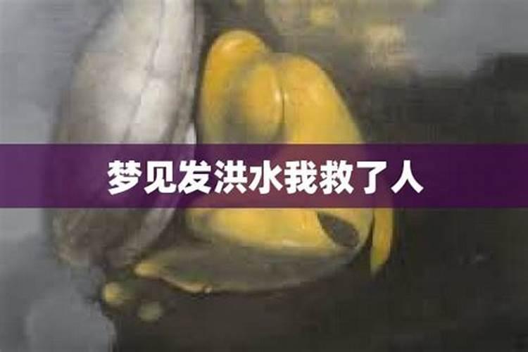 梦见在洪水中被人救的预兆