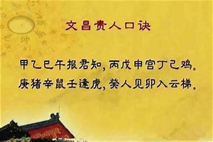 文昌贵人和天乙贵人分别是什么意思？