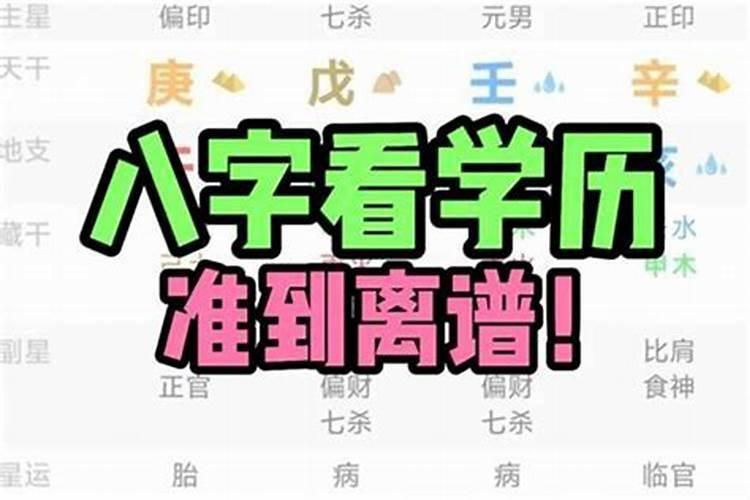 八字十神看学历高低