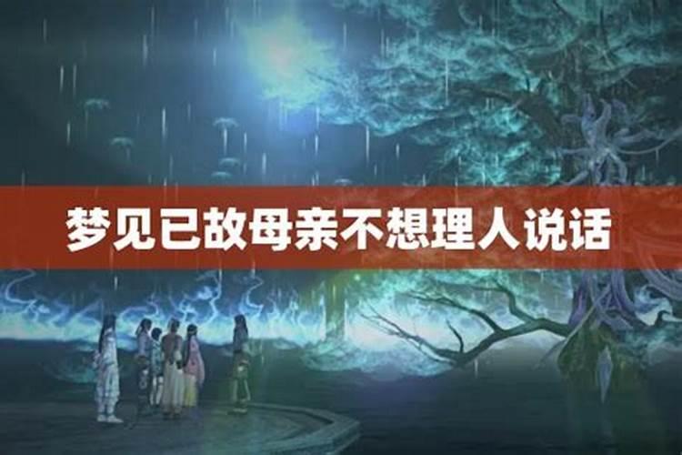 梦见死去的妈妈和我说话是什么兆头