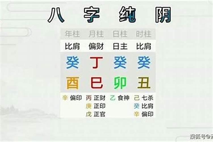八字纯阴是几等命