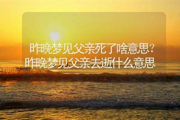 梦见死去的父亲说要走了