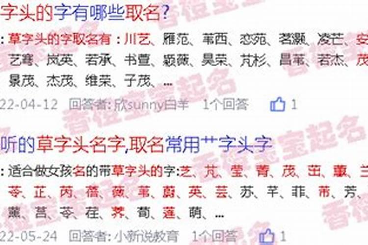 姓石的女孩取草字头的什么名字好