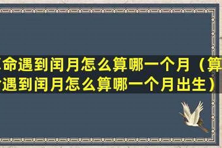 闰月年犯月怎么算八二年六月出生那年闰四月