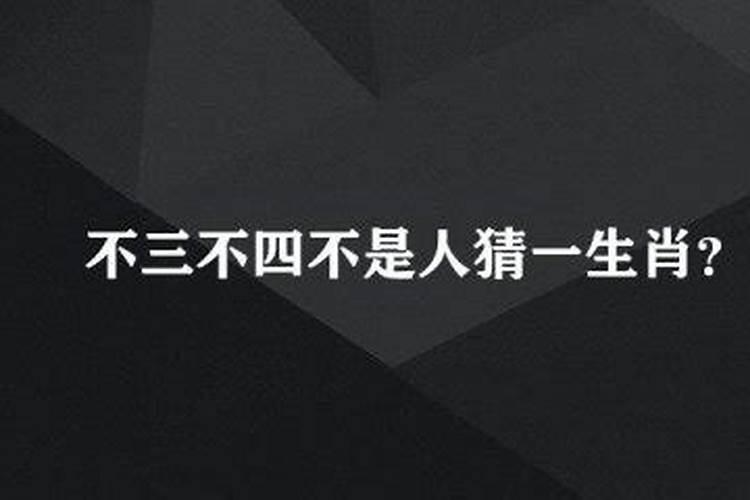 不三不四打一生肖是什么？