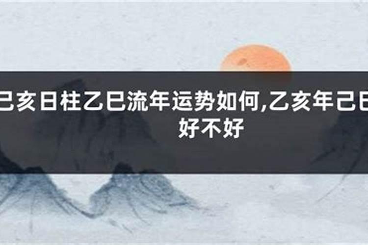 己亥日男命的妻子 最佳婚配日柱